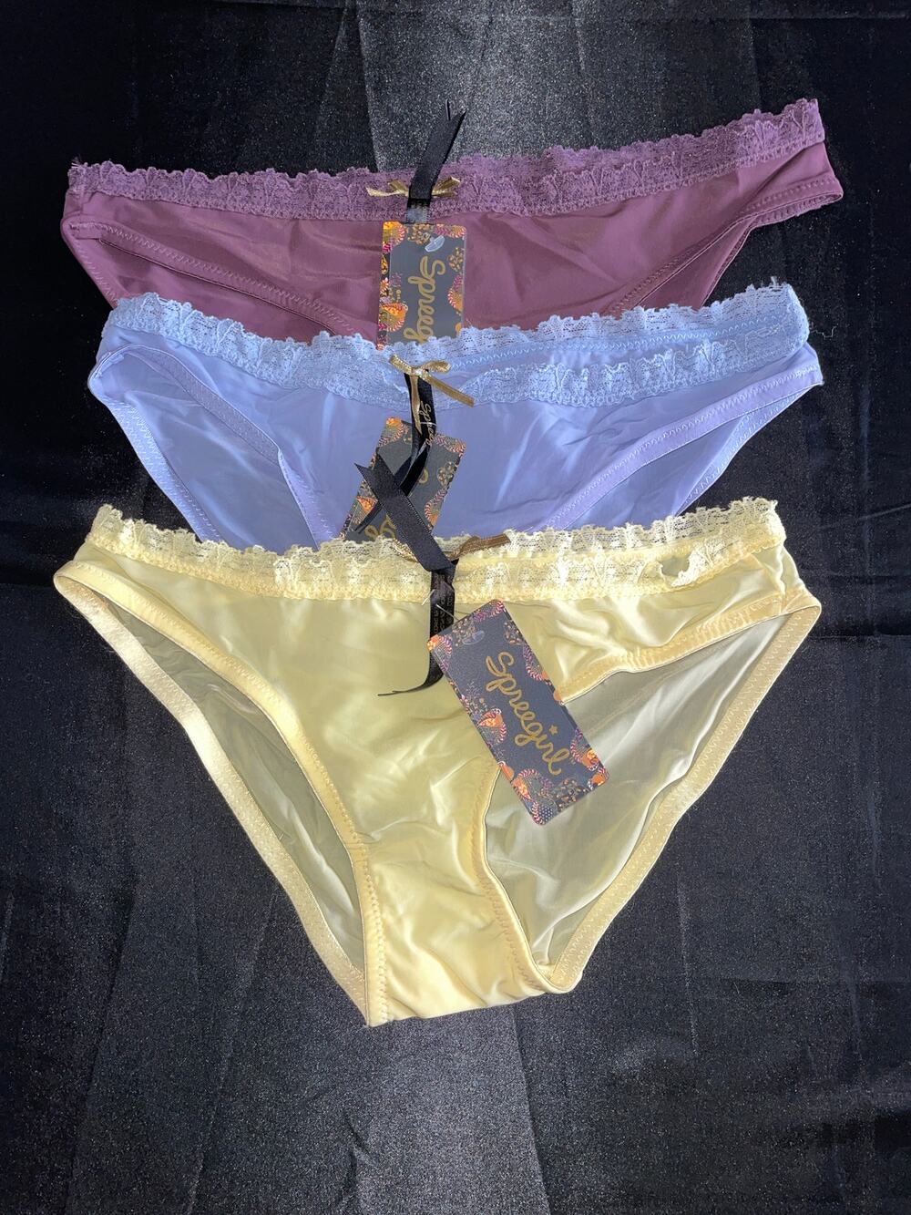 3 PAIR SEVEN TIL MIDNIGHT FRENCH CUT BIKINI PANTIES LINGERIE SIZE S NEW